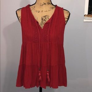 Knox Rose Small Tank Top Rust Red